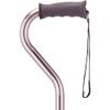 NOVA Designer Walking Cane with Offset Rubber Handle, Lightweight Adjustable Cane with Carrying Strap, Cane for Men and Women, Walking Canes for Balance, Silver view 2