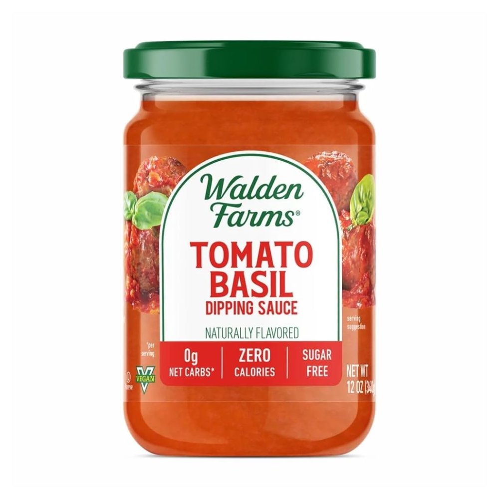 Walden Farms Tomato Basil Pasta Sauce  Zero Calorie, Sugar Free, Keto & No Carb Sauce for Pasta, Veggies & More  12 oz Bottle
