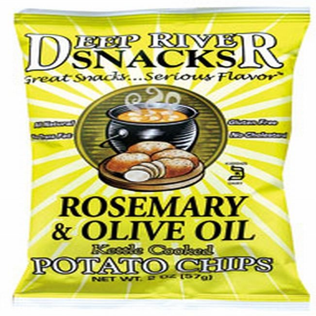 Deep River Snacks Rosemary & Olive Oil Kettle Chips - Case of 24 - 2 OZ