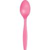 Creative Converting Touch of Color Premium 24 Count Plastic Spoons, Candy Pink view 1