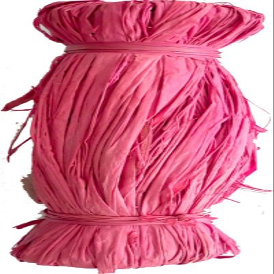 1 skein of vegetable raffia - pink - 50 grams