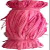 1 skein of vegetable raffia - pink - 50 grams view 1
