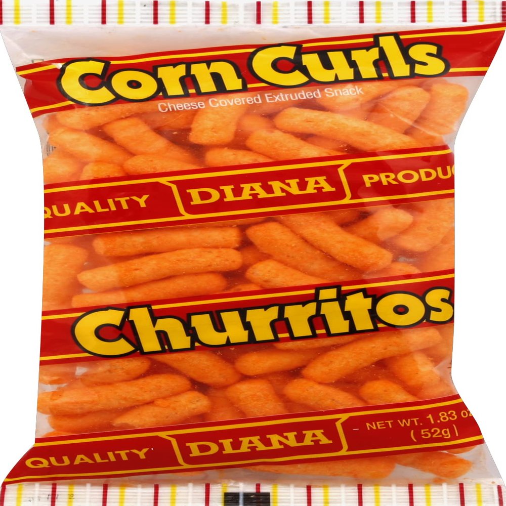 Diana Churritos Cheese Flavored Crunchy Corn Puffs, Corn Curls