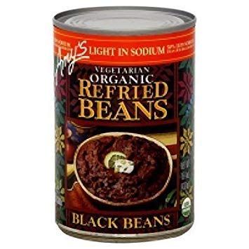 Amy's Light In Sodium Organic Refried Black Beans, 15.4-Ounce Cans