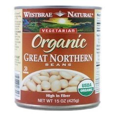 Westbrae Natural Vegetarian Organic Great Northern Beans, 15 Ounce Cans (Pack of 12) ( Value Bulk Multi-pack)
