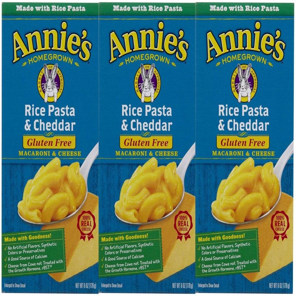 Annie's Homegrown Gluten-Free Rice Pasta & Cheddar Mac & Cheese 6-Ounce (Pack of 60)