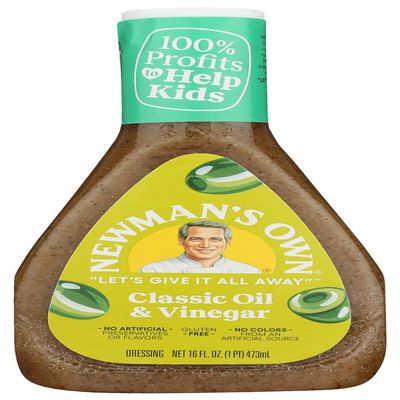 Newman's Own Olive Oil & Vinegar Salad Dressing 16 oz (Pack of 6) ( Value Bulk Multi-pack)