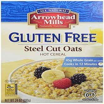ARROWHEAD MILLS CEREAL OATS STEEL CUT GF, 24 OZ, PK- 1