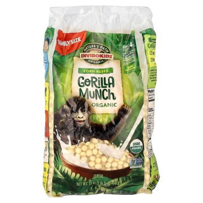 ENVIROKIDZ ORGANIC CEREAL GORILLA MUNCH ORG, 22.9 OZ, PK- 6