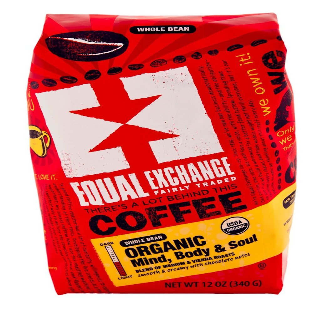 Equal Exchange Organic Mind & Soul Whole Bean Coffee ( 6x12 OZ) ( Value Bulk Multi-pack)