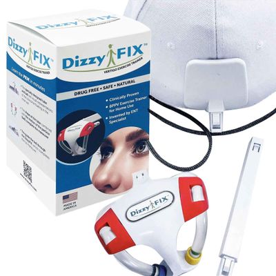 DizzyFIX Vertigo Relief Trainer for Benign Paroxysmal Positional Vertigo or BPPV, Inner Ear Balance Device for Particle Repositioning Maneuver, Non-Drug Solution & Relieves Dizziness