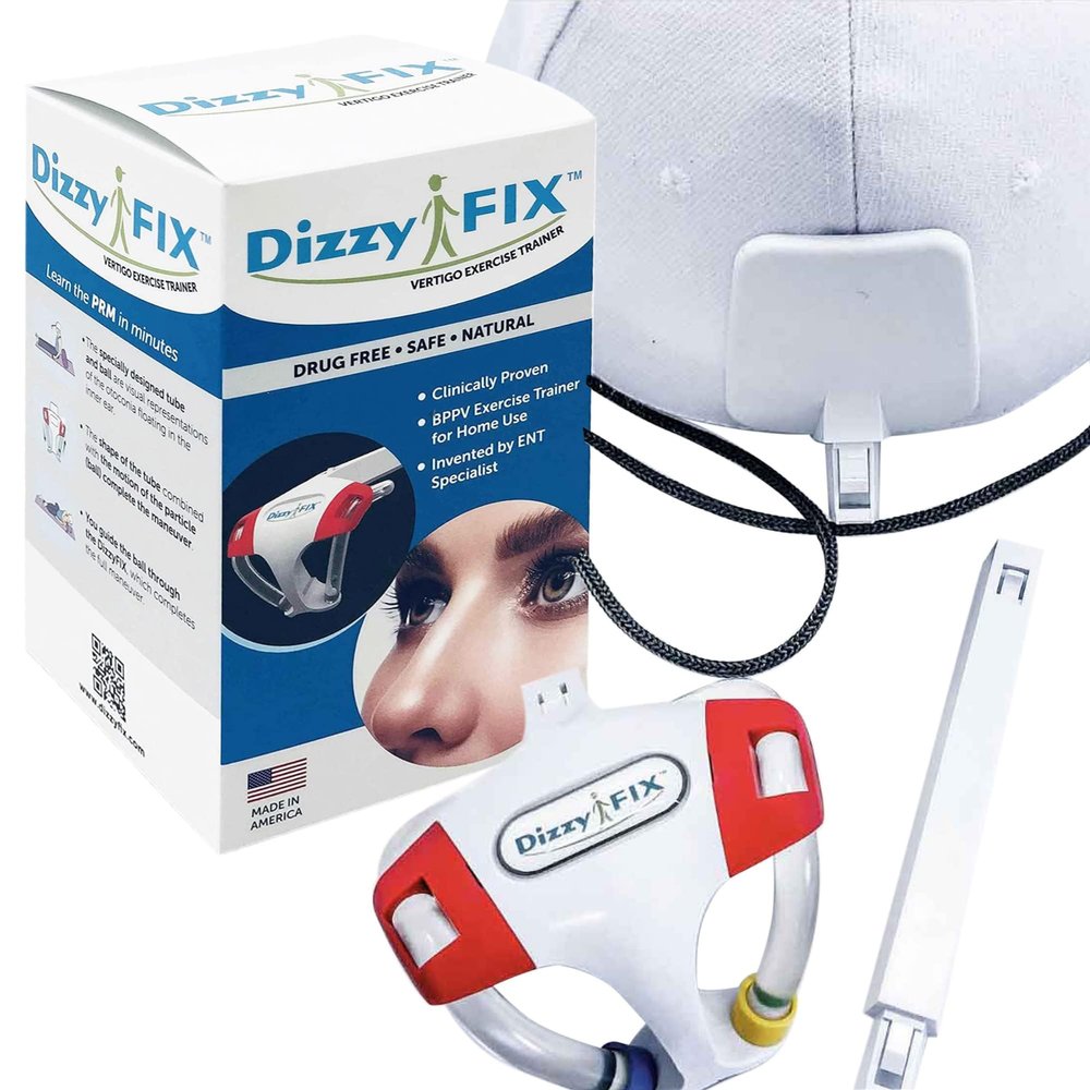 DizzyFIX Vertigo Relief Trainer for Benign Paroxysmal Positional Vertigo or BPPV, Inner Ear Balance Device for Particle Repositioning Maneuver, Non-Drug Solution & Relieves Dizziness