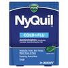 Vicks NyQuil Cold & Flu Relief Over-the-Counter Medicine, Powerful Multi-Symptom Nighttime Relief for Headache, Fever, Sore Throat, Minor Aches and Pains, Sneezing, Runny Nose, and Cough, 24 Liquicaps view 1