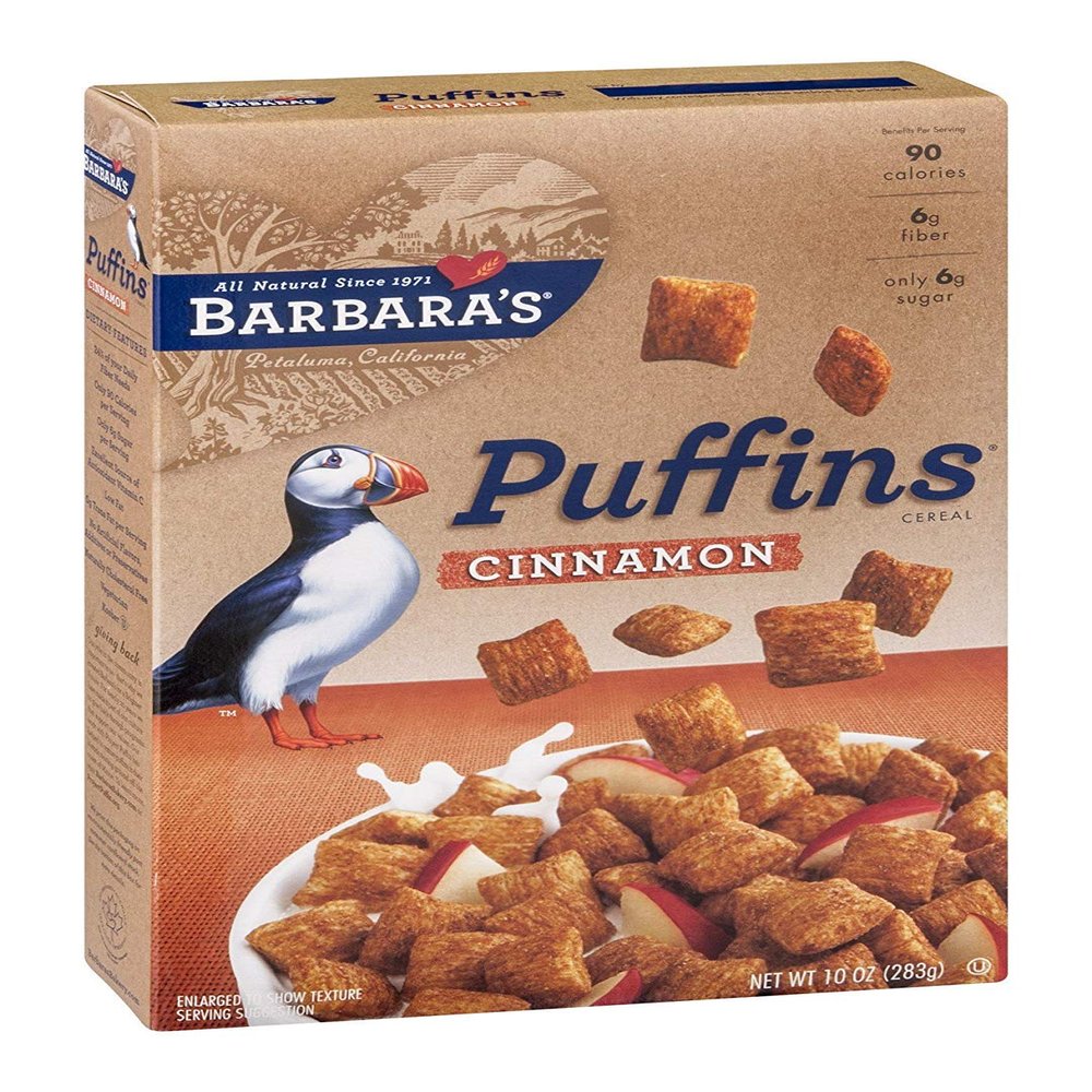 Barbara's Bakery Puffins Cereal, Cinnamon, 10-Ounce (Pack of 24)24