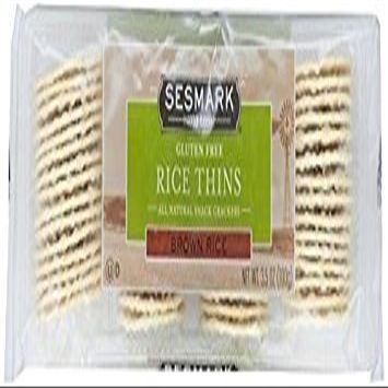 Sesmark Foods Rice Thins - Brown - Case of 12 - 3.5 oz.