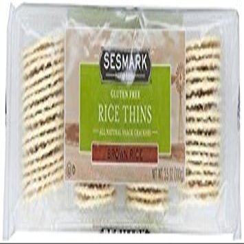 Sesmark Foods Rice Thins - Brown - Case of 12 - 3.5 oz.
