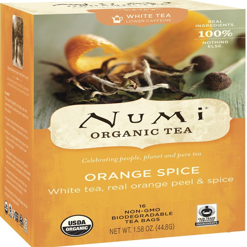 Numi Tea Organic Orange Spice White Tea ( 6x16 BAG) ( Value Bulk Multi-pack)