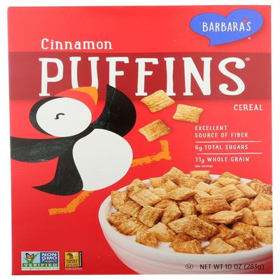 Barbara's Bakery Puffins Cereal, Cinnamon, 10-Ounce ( pack of 36)36