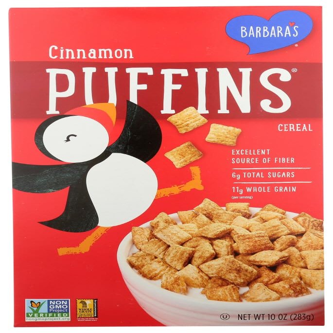 Barbara's Bakery Puffins Cereal, Cinnamon, 10-Ounce ( pack of 36)36