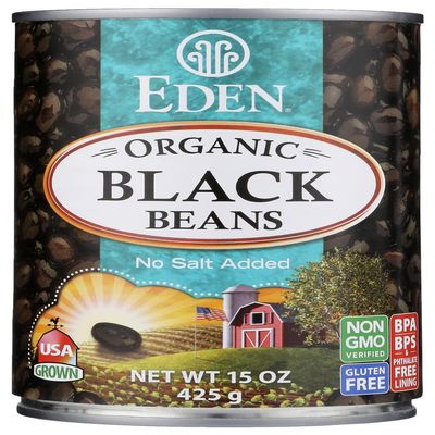 EDEN FOODS BEAN CAN BLACK NS ORG, 15 OZ, PK- 12