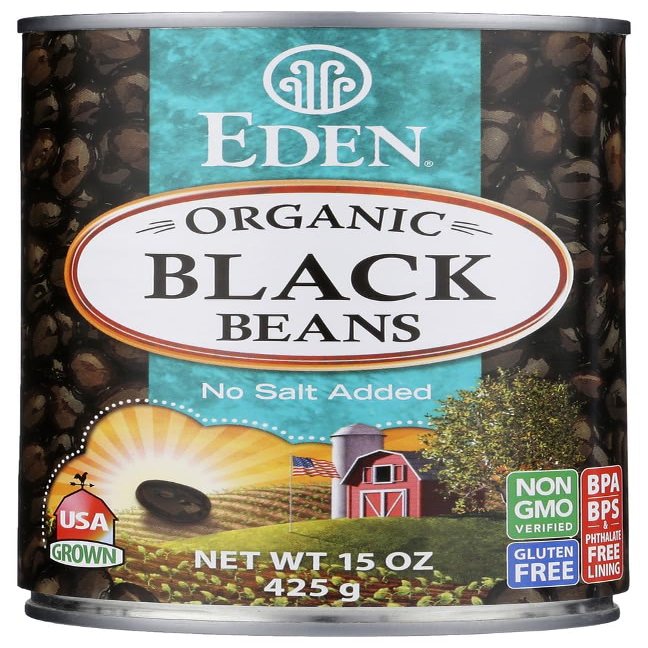 EDEN FOODS BEAN CAN BLACK NS ORG, 15 OZ, PK- 12
