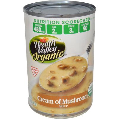 Health Valley Organic Soup, Cream Of Mushroom, 14.5-Ounce Cans (Pack of 12) ( Value Bulk Multi-pack)