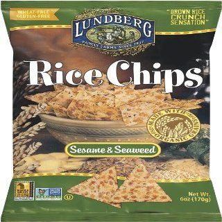 LUNDBERG CHIP RICE SESAME SEAWEED GF, 6 OZ, PK- 12