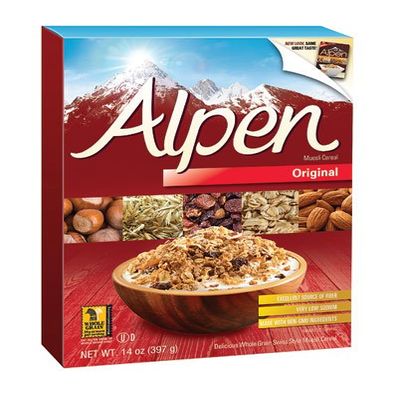 ALPEN CEREAL MUESLI ORGNL W RAI, 14 OZ
