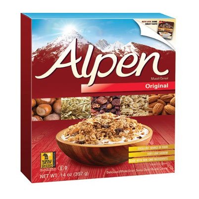 ALPEN CEREAL MUESLI ORGNL W RAI, 14 OZ