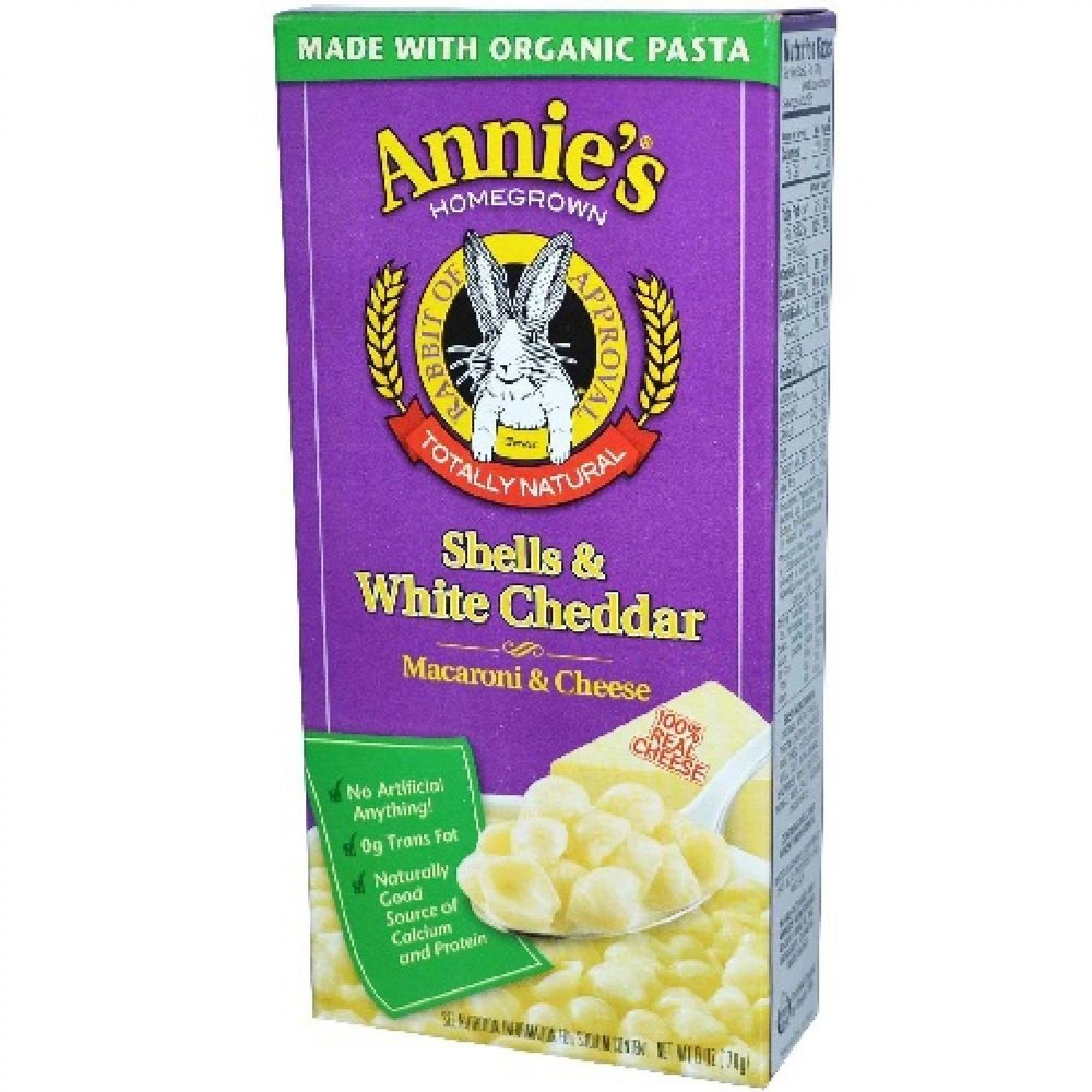 ANNIES HOMEGROWN MAC & CHS SHELL & WHT CHDR ORG, 6 OZ