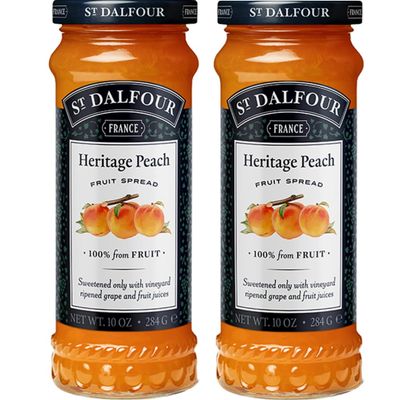 Charles Jacquin-St.Dalfour Consrv, Peach, 100% Fruit, 10-Ounce (Pack of 6) ( Value Bulk Multi-pack)