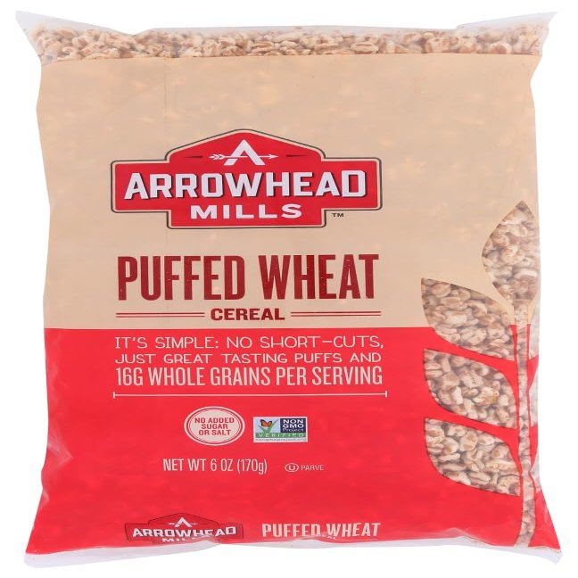 ARROWHEAD MILLS CEREAL PUFF WHEAT NS, 6 OZ, PK- 12