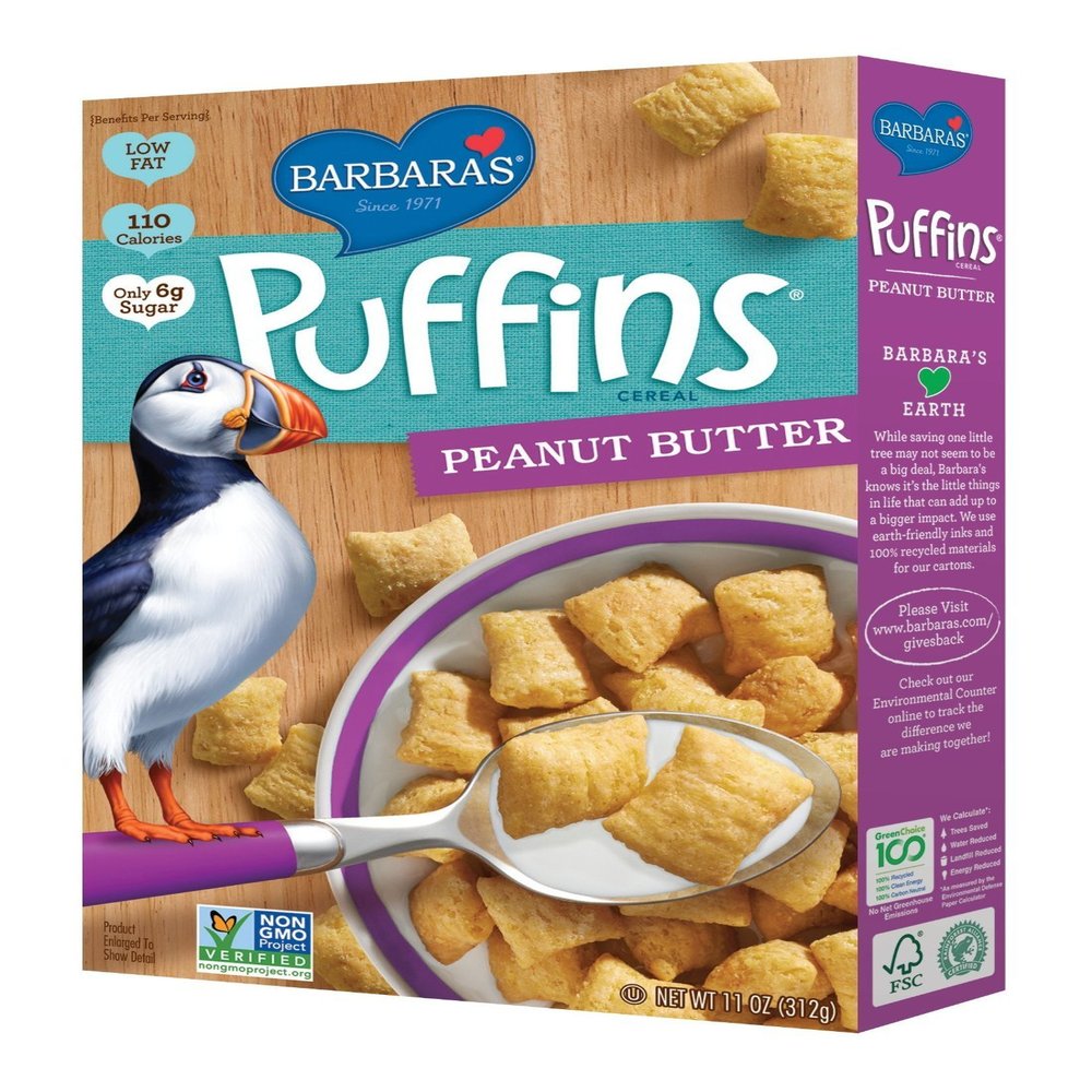 Barbara'S Bakery Peanut Butter Puffins ( 12x11 OZ) ( Value Bulk Multi-pack)