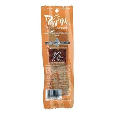Primal Spirit Meatless Jerky, Soy Hickory Smoked Soya, 1-Ounce Pouches (Pack of 24) ( Value Bulk Multi-pack)
