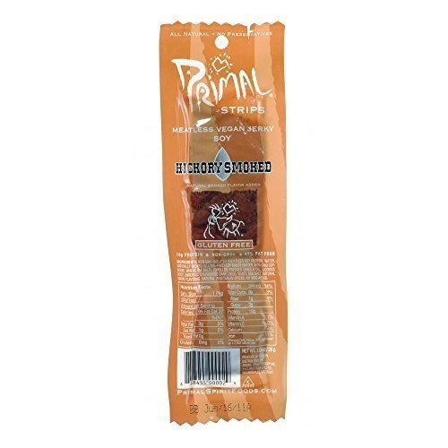 Primal Spirit Meatless Jerky, Soy Hickory Smoked Soya, 1-Ounce Pouches (Pack of 24) ( Value Bulk Multi-pack)