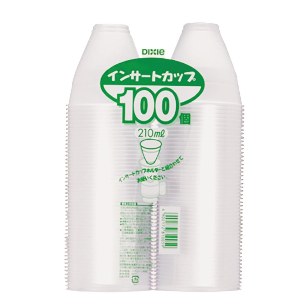 Nippon Dexie Commercial Insert Cup, 7.1 fl oz (210 ml), F-Type, Pack of 100 (Cup Holder Sold Separately), White