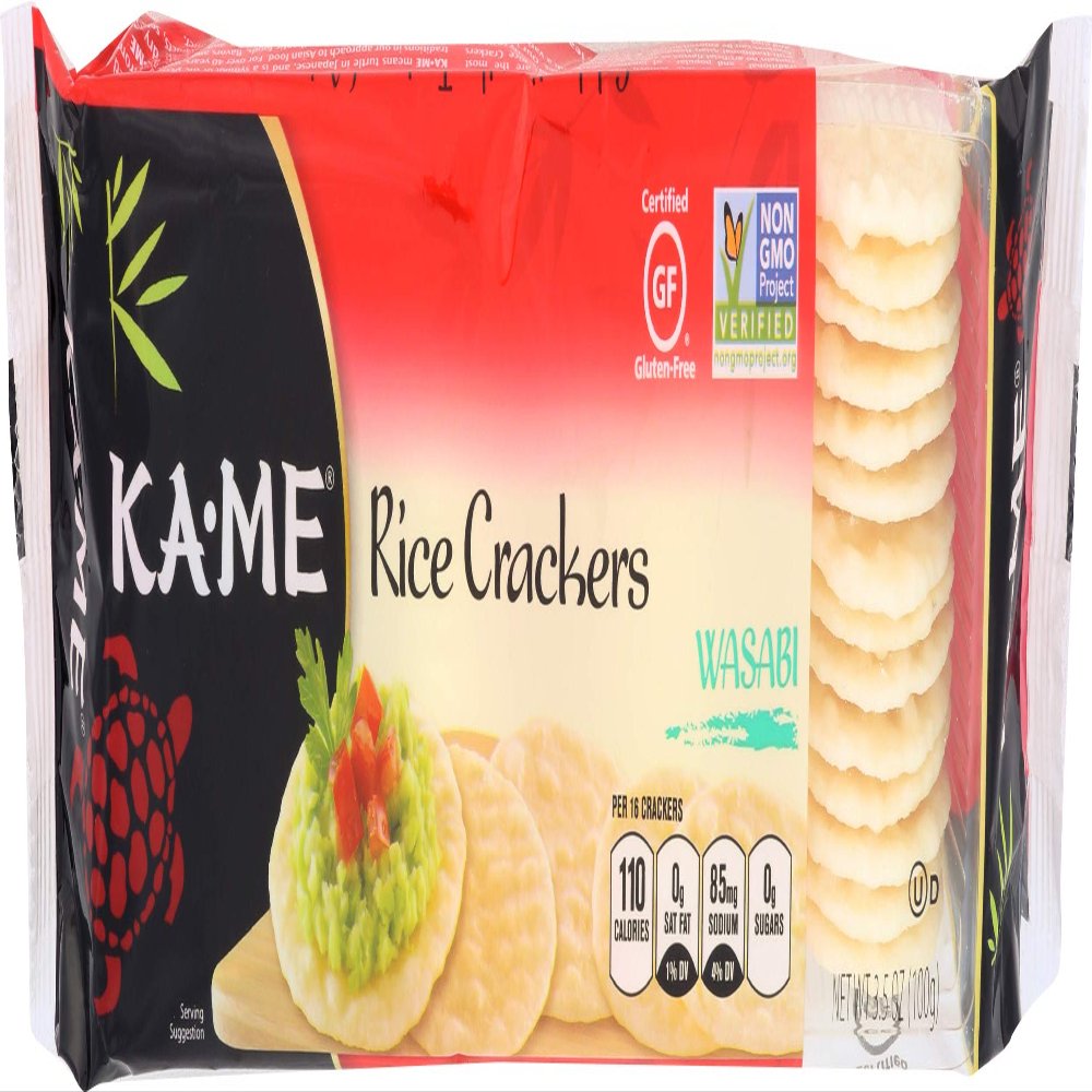 Ka Me Rice Crackers Wasabi Gluten Free, 3.5 oz