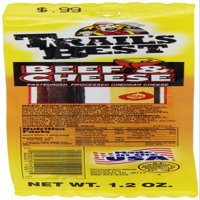 Trail's Best Beef and Cheese Sticks, 1.2-Ounce (Pack of 18)