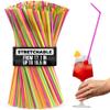200 Pcs Extra Long Straws Disposable 17.1"19.5" with 0.32" Diameter  Flexible Plastic Super Long Straws, Stretchable & Bendable for Large Cups | Bright Colors for Cold Drinks, Tall Tumblers & Events view 1