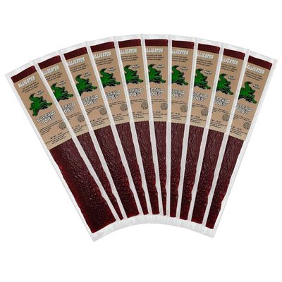 Buffalo Bob's Wild Game Meat Snack - Alligator Cajun Jerky 10 Pack