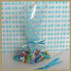 25pcs 5"x 8"Polka Dot Blue" Gift Cello Bag + Twist Ties view 1