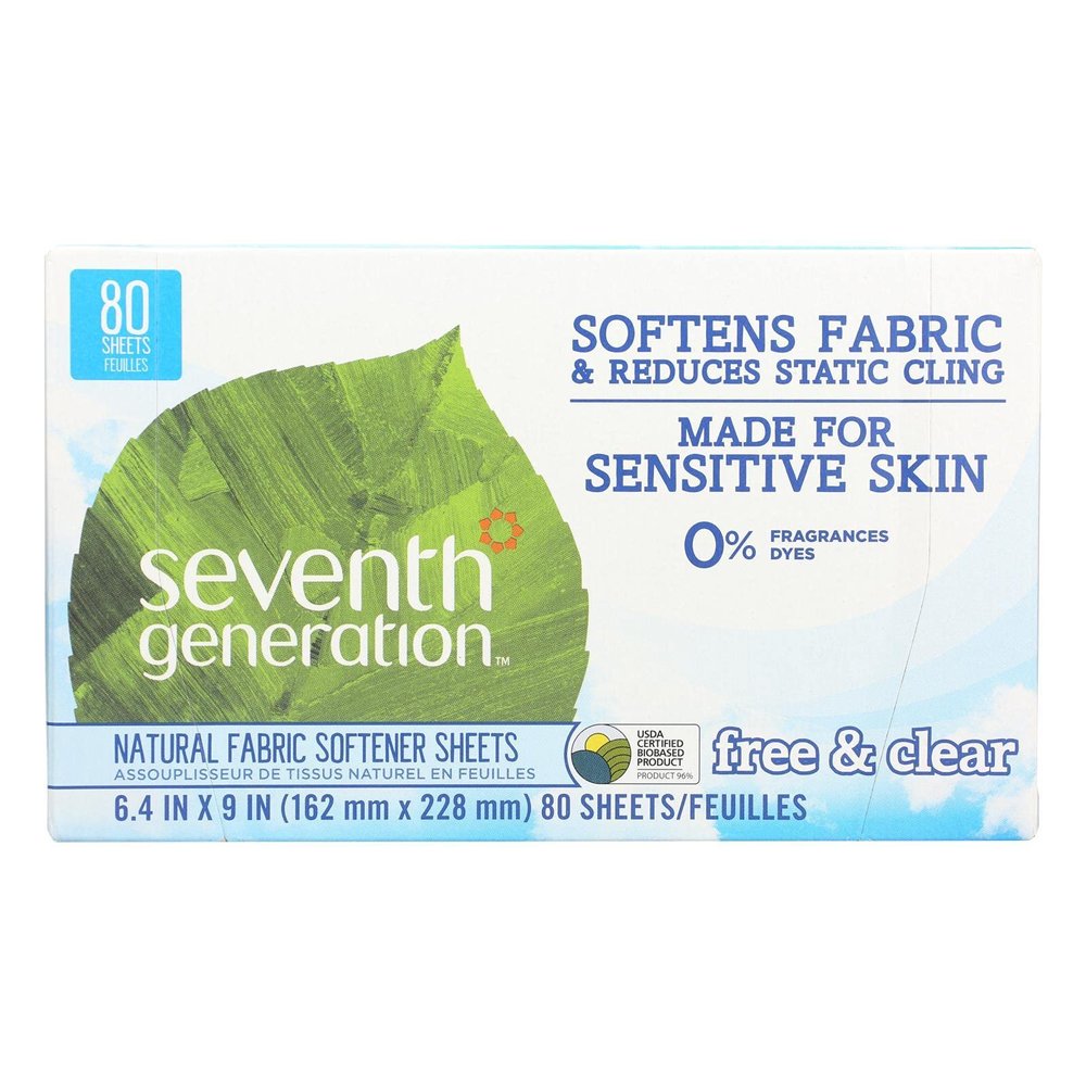 Seventh Generation -Free and Clear Fabric Softener Sheets (12 boxes, 80 CT)
