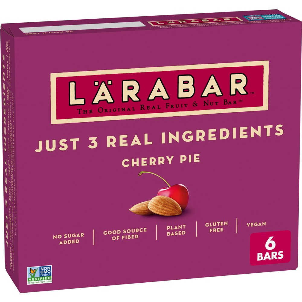 Larabar Cherry Pie Fruit and Nut Bars, Gluten Free and Vegan, 10.2 oz, 6 Ct