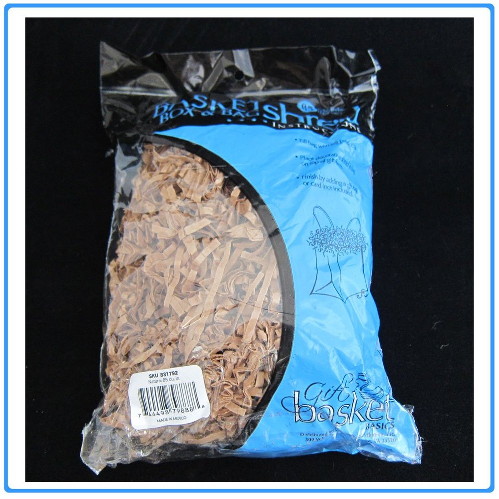 1 Bag of Brown Crinkle Cut Paper Shred for Gift Packaging Wrap Basket Filling