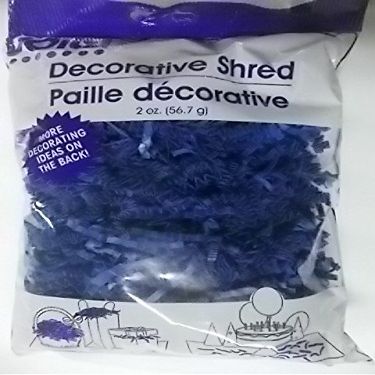 1 Bag of Blue Crinkle Cut Paper Shred for Gift Packaging Wrap Basket Filling