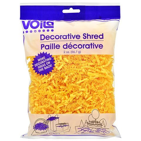 1 Bag of Yellow Crinkle Cut Paper Shred for Gift Packaging Wrap Basket Filling