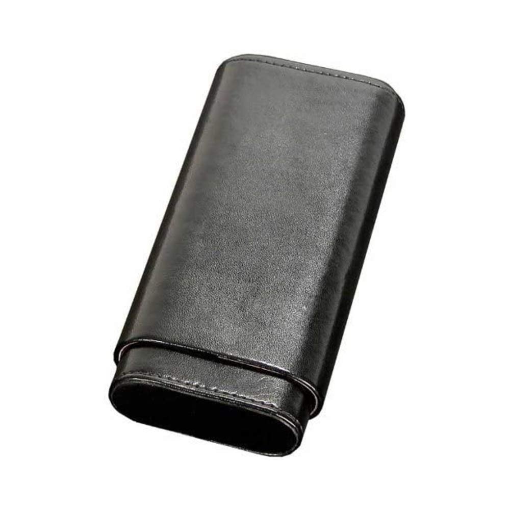 3 Finger Cedar Lined Black Leather Case
