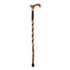 Brazos Rustic Wood Walking Cane, Twisted Hickory, Derby Style Handle, for Men & Women, Made in the USA, 34" view 2