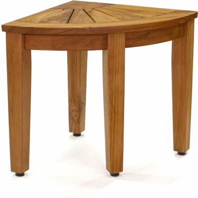 15.5" Teak Shower Bench - From the Corner Collection