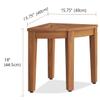15.5" Teak Shower Bench - From the Corner Collection view 3